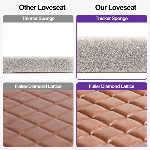 Boney Tufted Faux Leather Upholstered Small Loveseat