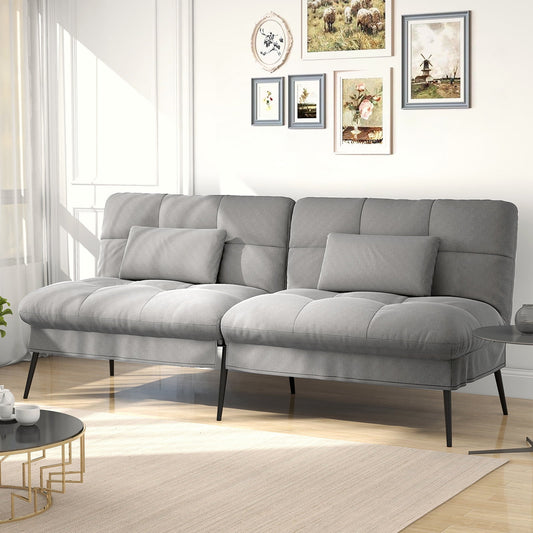 Thombrower Cloud Comfort Convertible Futon Sofa Bed, Gray