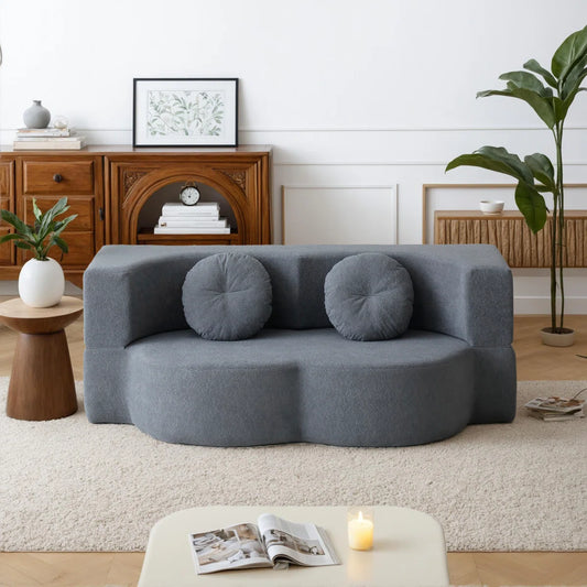 Folding Sofa Bed, Convertible Sleeper Futon Sofa No Assembly