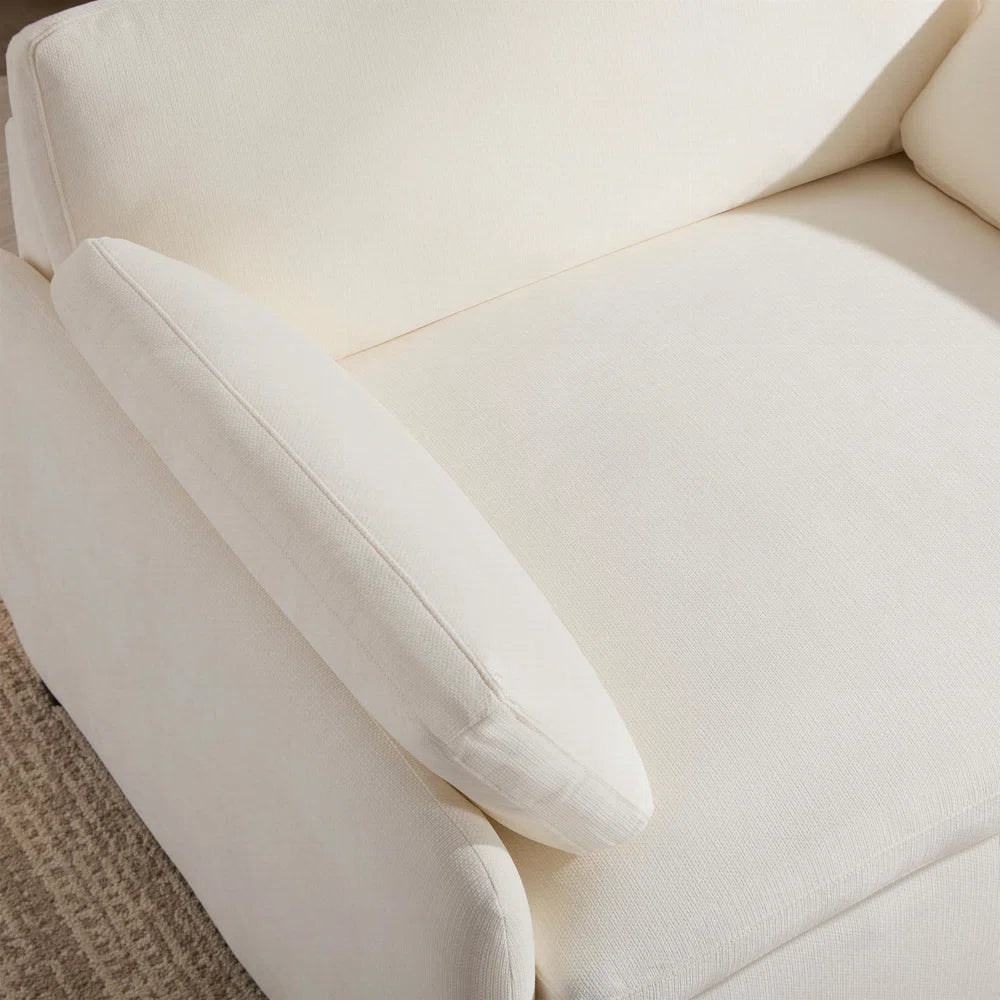 Oversized Chenille Single Sofa Chair, Wide And Deep Seat Accent Chair, Modern Upholstered Comfy Armchair