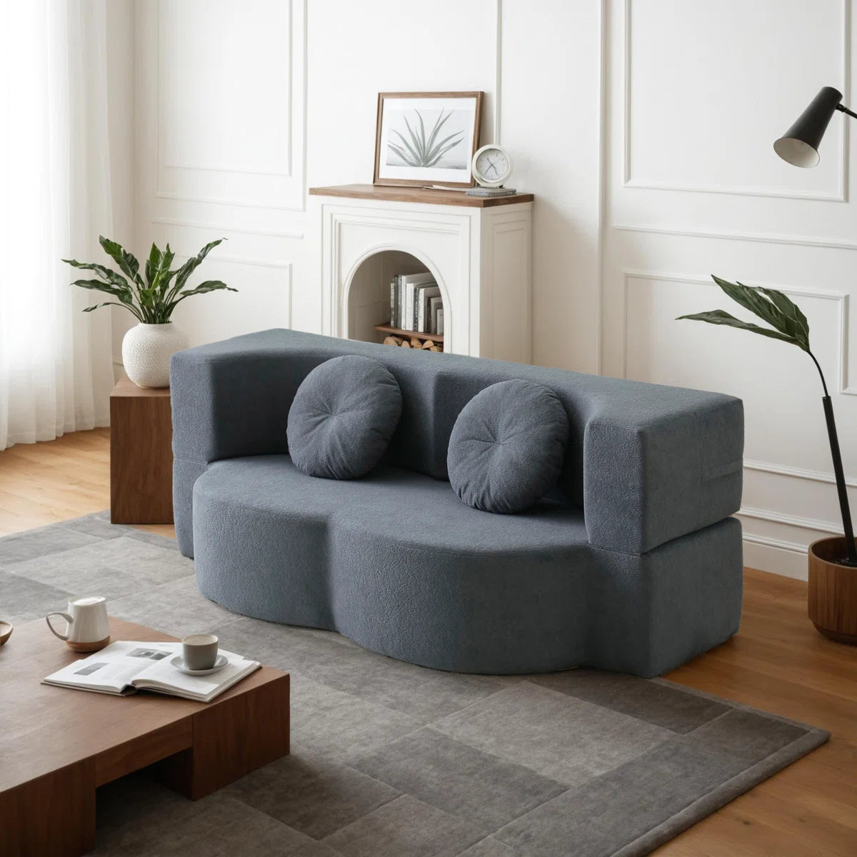 Folding Sofa Bed, Convertible Sleeper Futon Sofa No Assembly