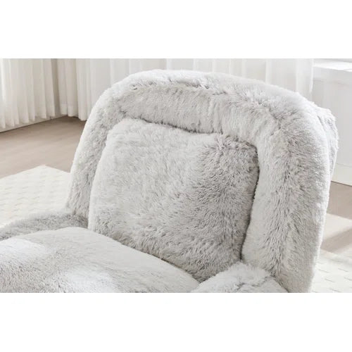 Upholstered Human Dog Bed For Humans And Pets, Adjustable Reclining Sofa With Removable Cover And Cushions, Faux Fur Lazy Sofa For Living Room And Bedroom