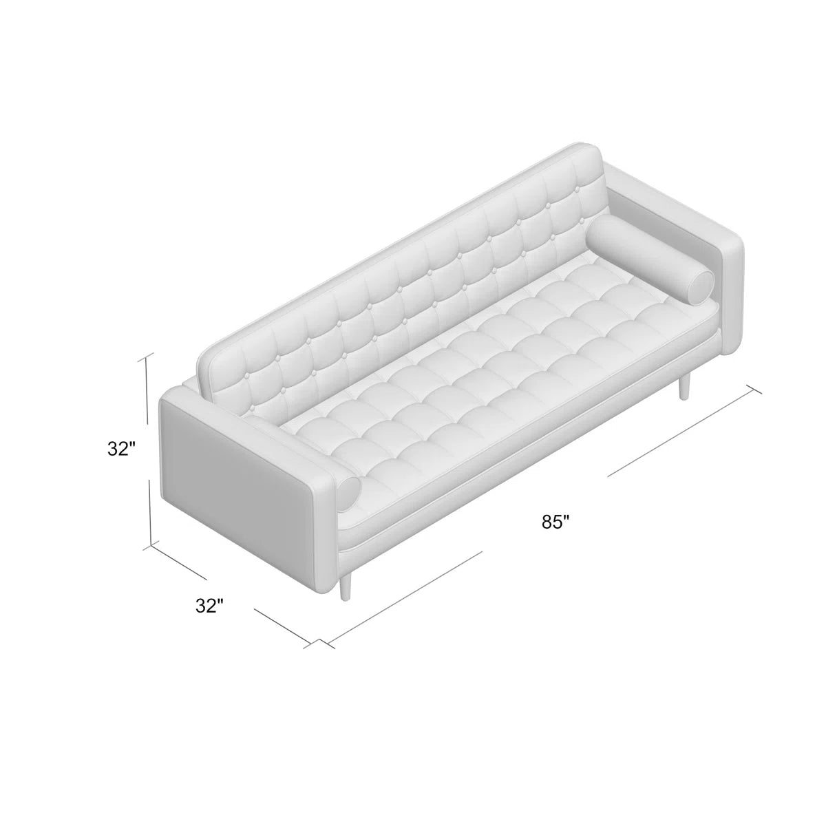Geo 85'' Upholstered Sofa